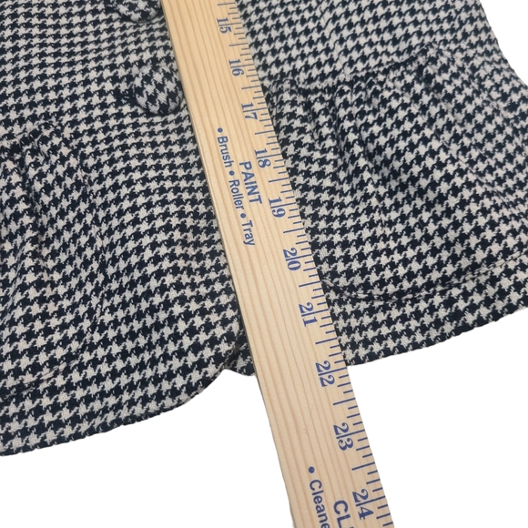 Moschino Houndstooth White & Black Wool Blend Blazer - Picture 10 of 11
